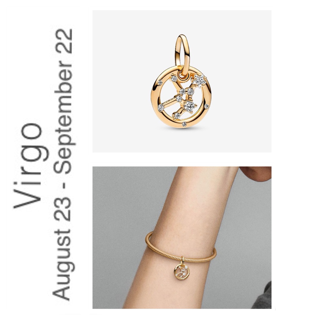 14k Gold Plated Virgo Zodiac Charm